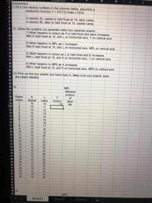 2 Assignment: ) Fill in the missing numbers in the | Chegg.com