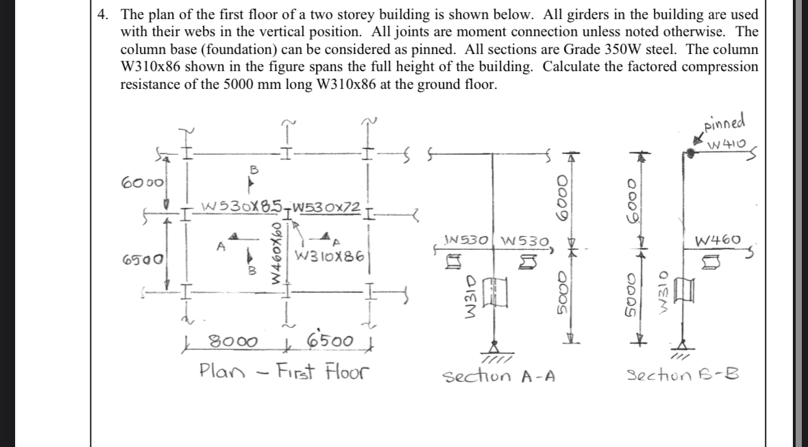 Solved The plan of the first floor of a two storey building | Chegg.com