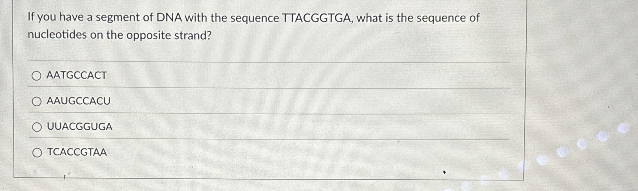 High Quality SOLUTION If you have a segment of DNA with the sequence ...