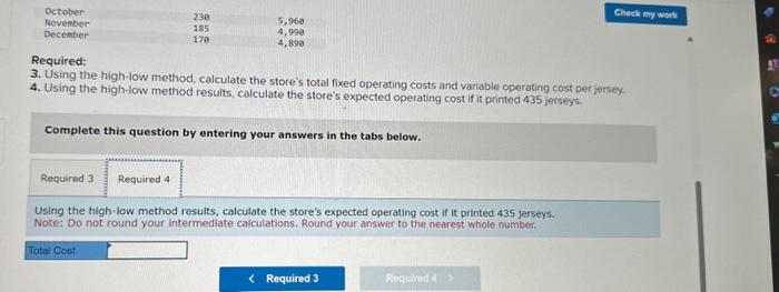 Solved Required: 3. Using The High-low Method, Calculate | Chegg.com