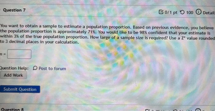 Solved You want to obtain a sample to estimate a population | Chegg.com