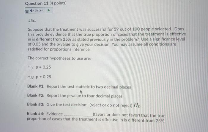 Solved Question 11 (4 points) Listen #5C. Suppose that the | Chegg.com