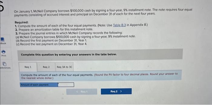 Solved On January 1, McNell Company Borrows $100,000 Cash By | Chegg.com