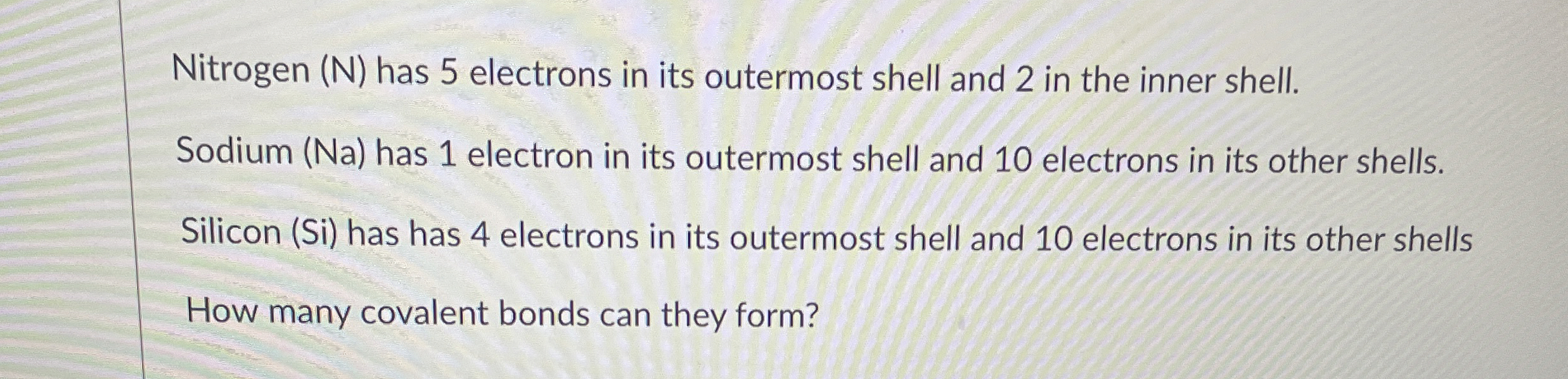 no of electrons in outermost shell of nitrogen