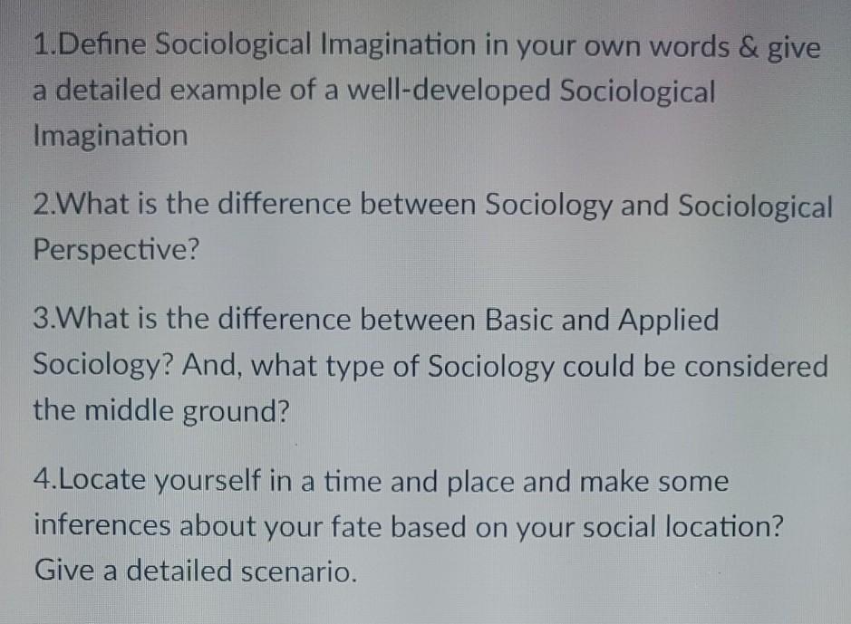 an example of sociological imagination