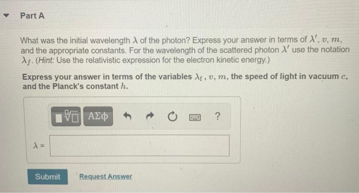 Solved An X-ray photon is scattered from a free electron | Chegg.com