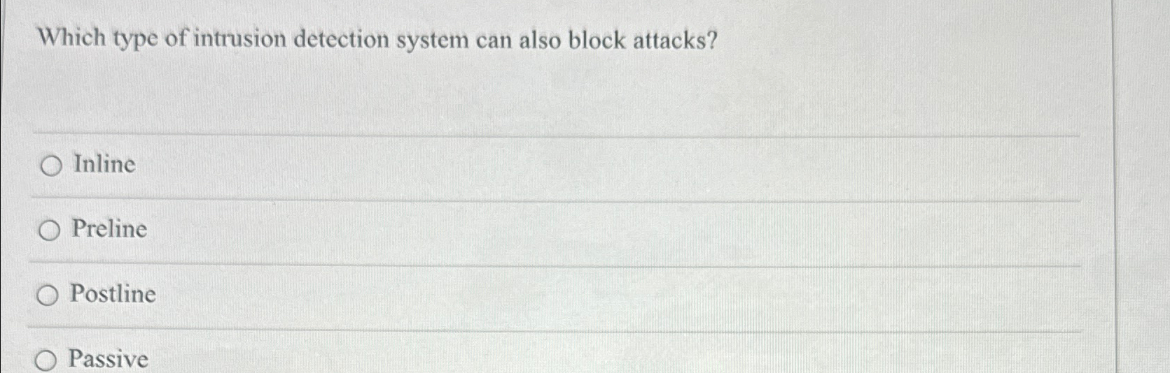 Solved Which type of intrusion detection system can also | Chegg.com