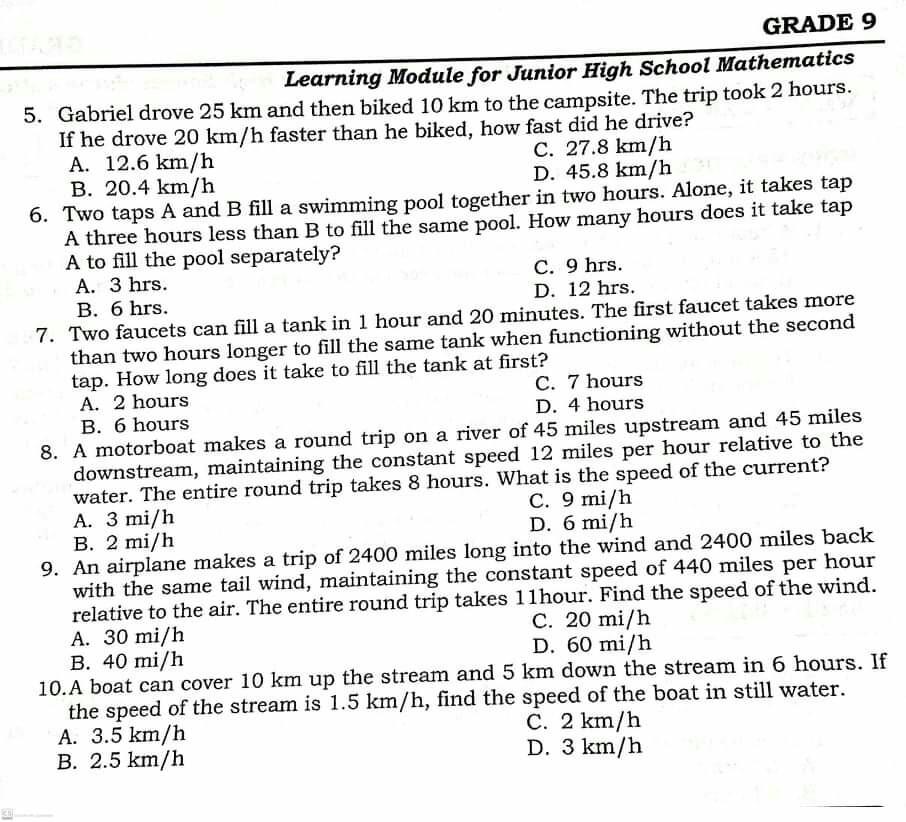 Solved Solve WHAT I CAN DO Learning Module for Junior High | Chegg.com