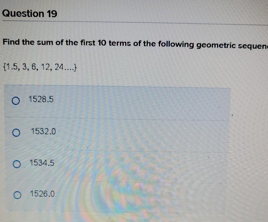 Solved Find the sum of the first 10 terms of the following | Chegg.com