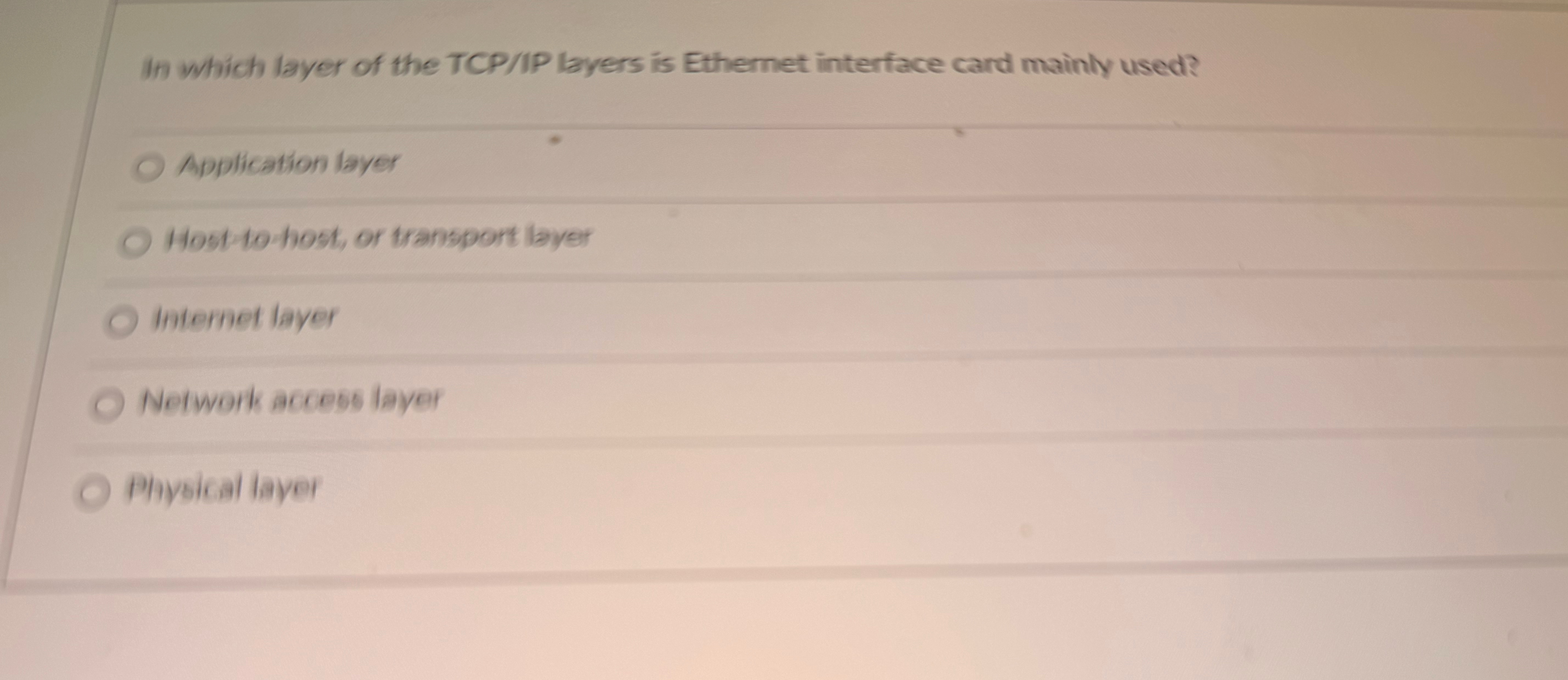 Solved In which layer of the TCP/IP layers is Ethernet | Chegg.com