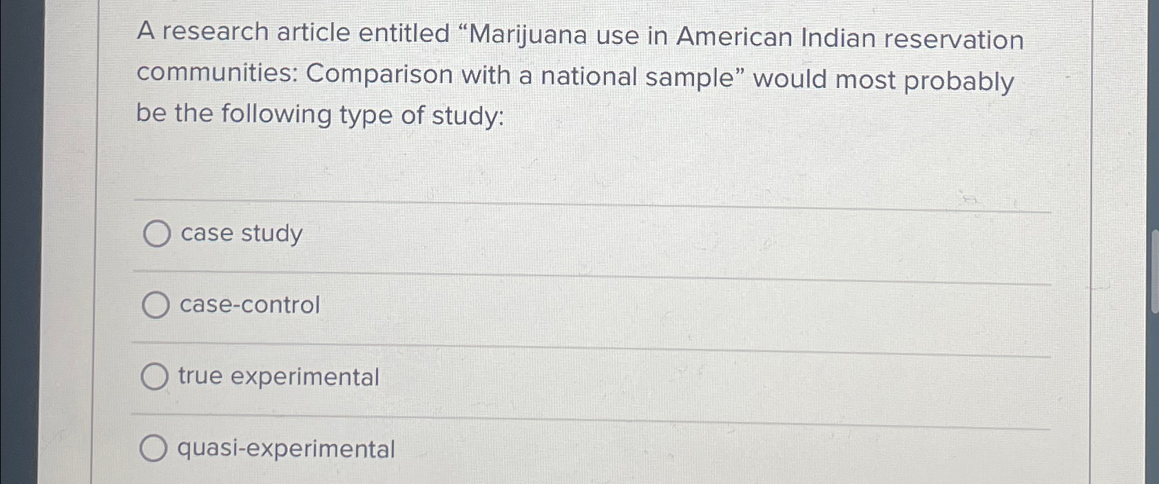 Solved A research article entitled 