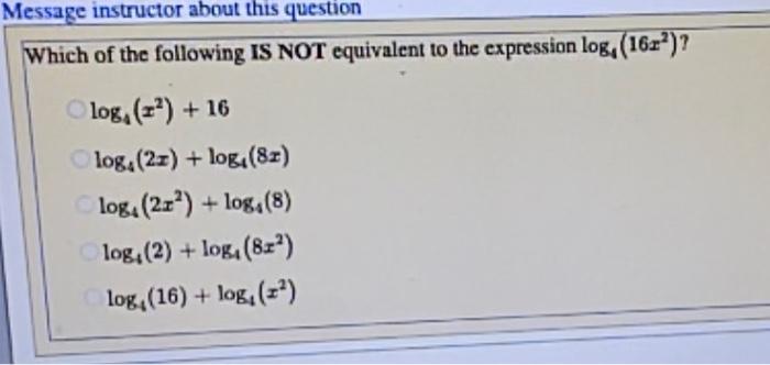 Solved Which of the following IS NOT equivalent to the | Chegg.com