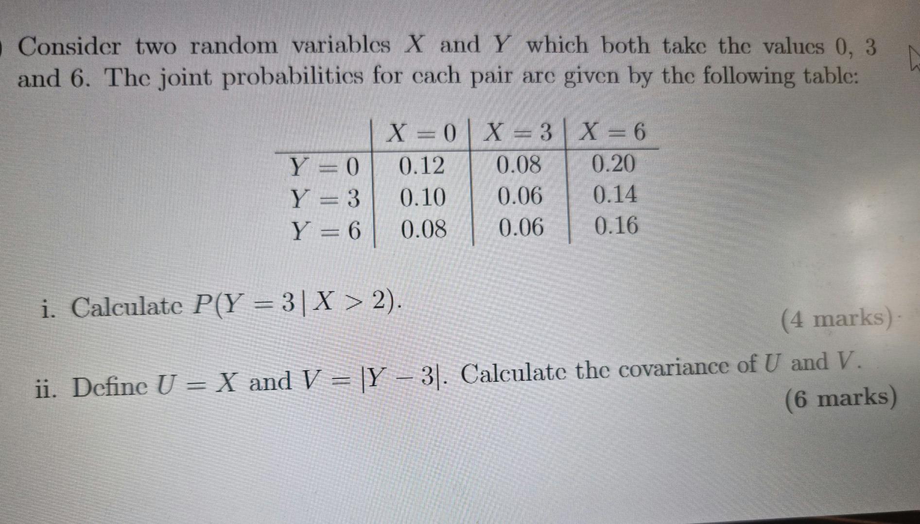 Solved O Consider two random variables X and Y which both | Chegg.com