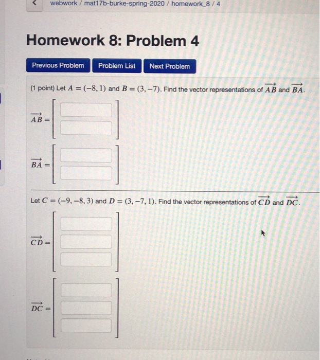 Solved Webwork/ Mat17b-burke-spring-2020/ Homework_8 / 4 | Chegg.com