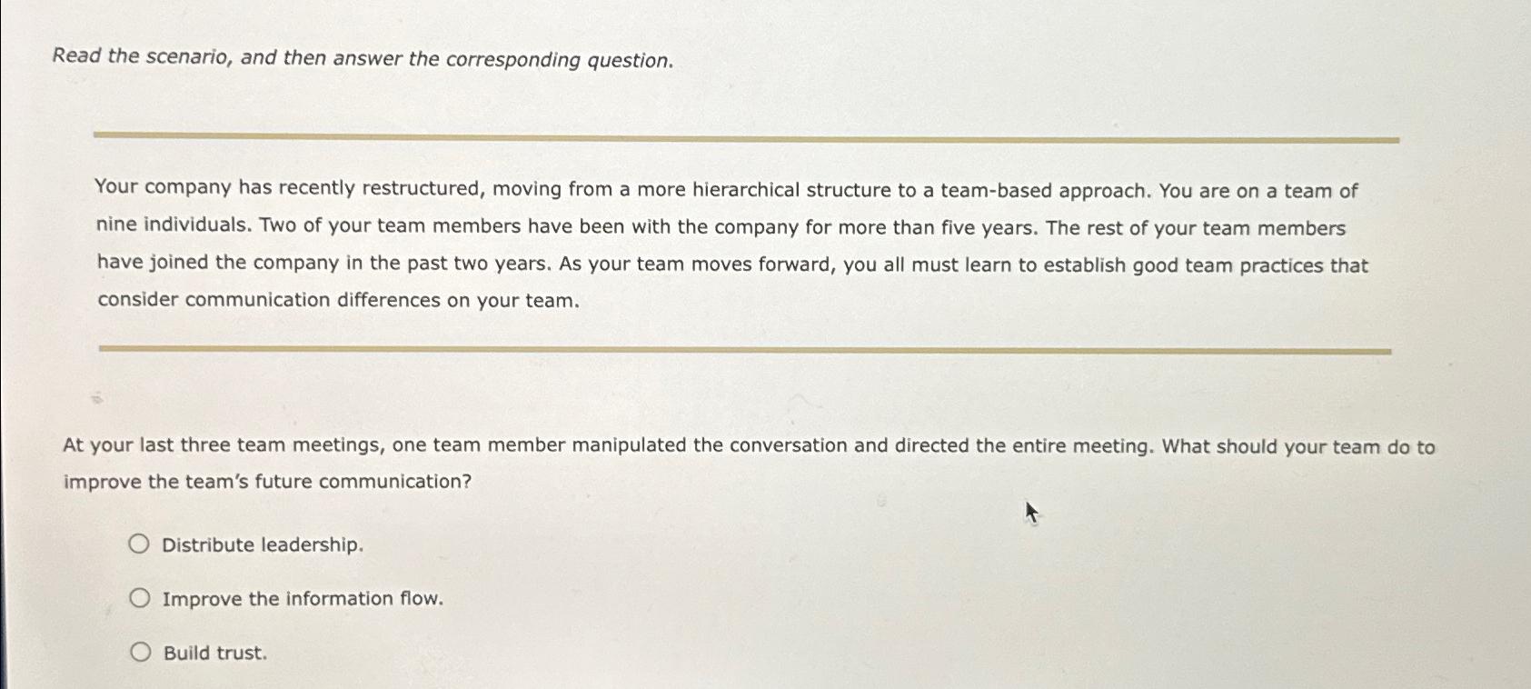 Solved Read the scenario, and then answer the corresponding | Chegg.com