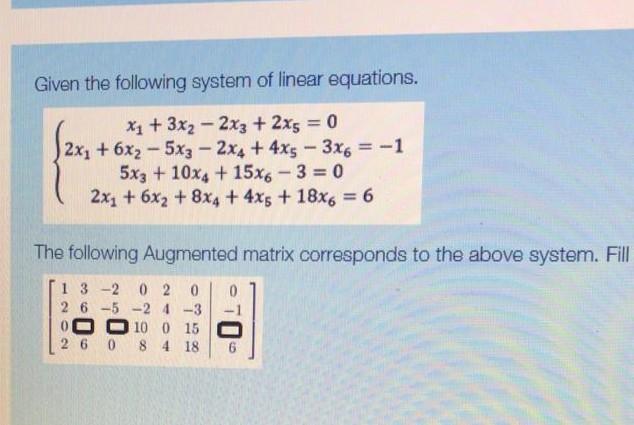 Solved Given the following system of linear equations. X1 + | Chegg.com