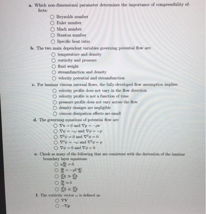 Solved A. Which Non-dimensional Parameter Determines The | Chegg.com