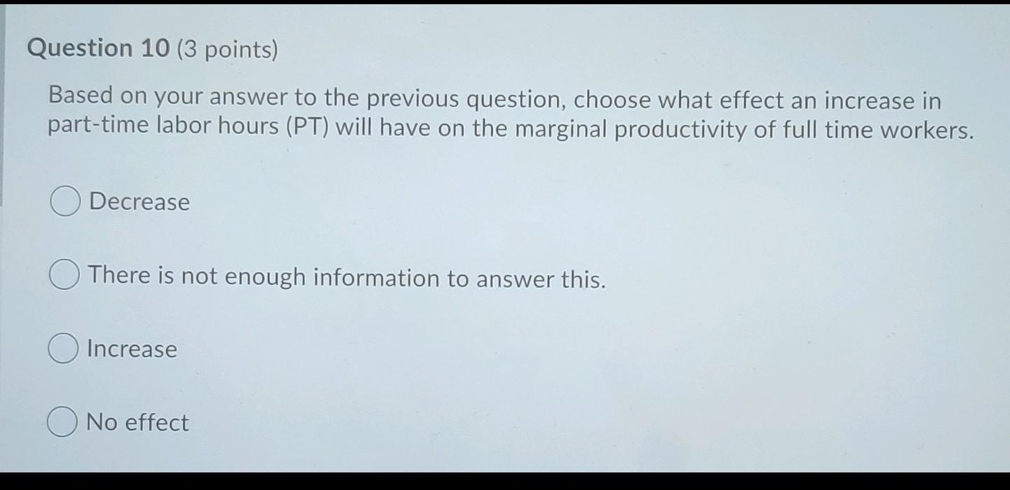 Solved Section 3 (Q9-Q11): Production Economics A | Chegg.com