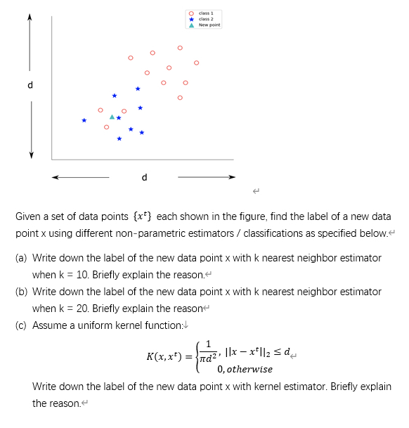 Solved Given a set of data points {xt} ﻿each shown in the | Chegg.com