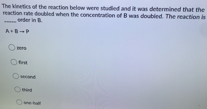 Solved The Kinetics Of The Reaction Below Were Studied And | Chegg.com