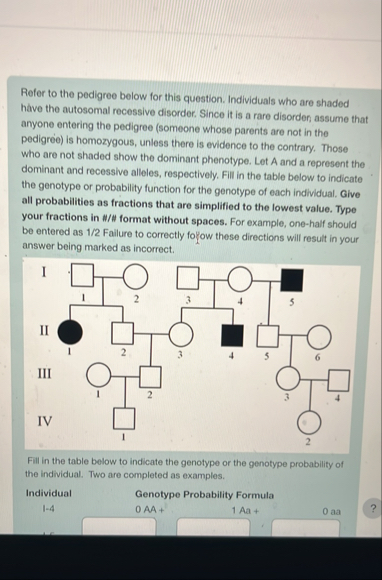 Solved Refer to the pedigree below for this question. | Chegg.com