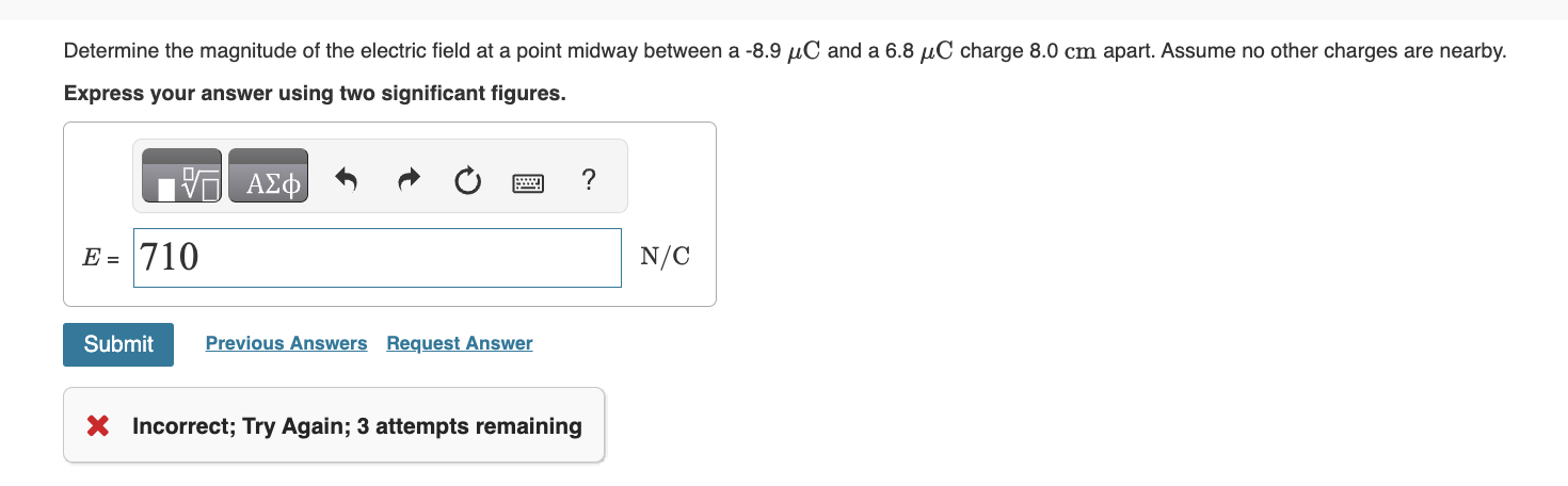 Solved Determine the magnitude of the electric field at a | Chegg.com