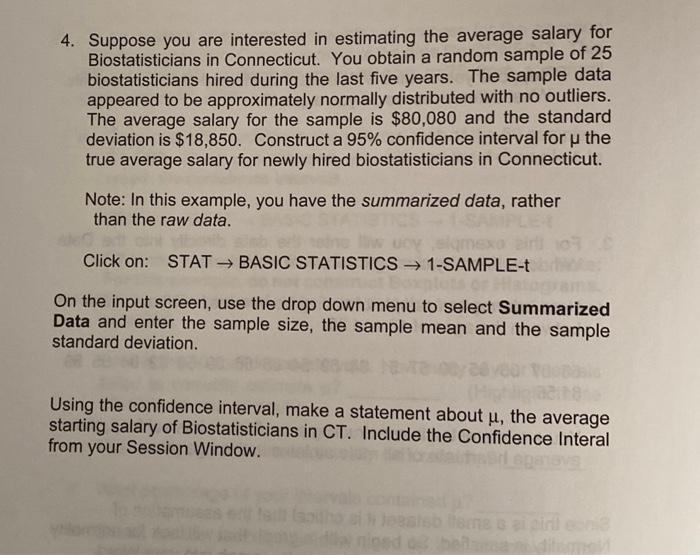 Solved 4. Suppose you are interested in estimating the | Chegg.com