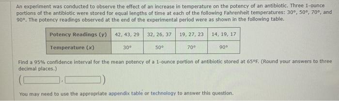 Solved An experiment was conducted to observe the effect of | Chegg.com