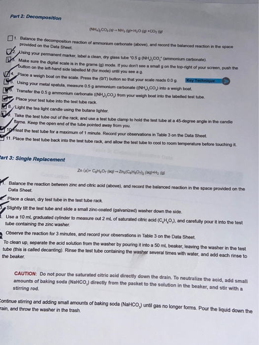 Solved PRE-LAB QUESTIONS Complete the following steps for | Chegg.com