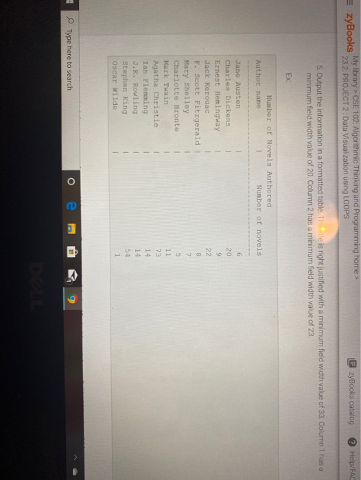 Solved 23.2 PROJECT 2: Data Visualization using LOOPSThis | Chegg.com
