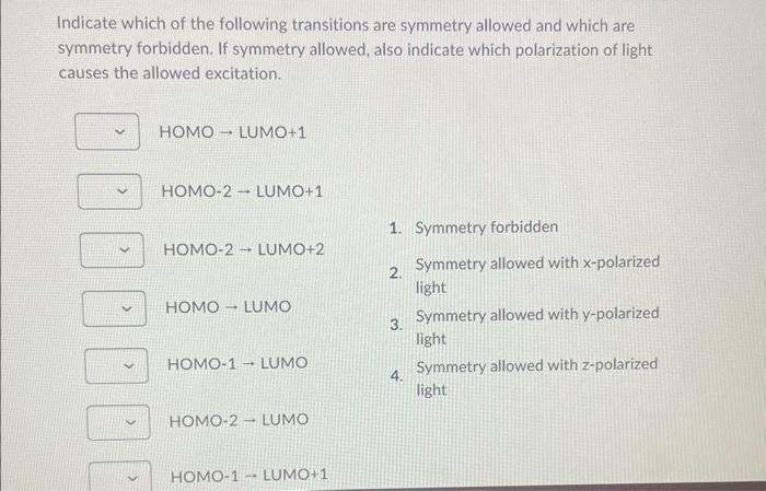 Solved Indicate which of the following transitions are | Chegg.com