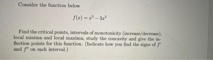 Solved Consider the function below f(x) = - 32 Find the | Chegg.com