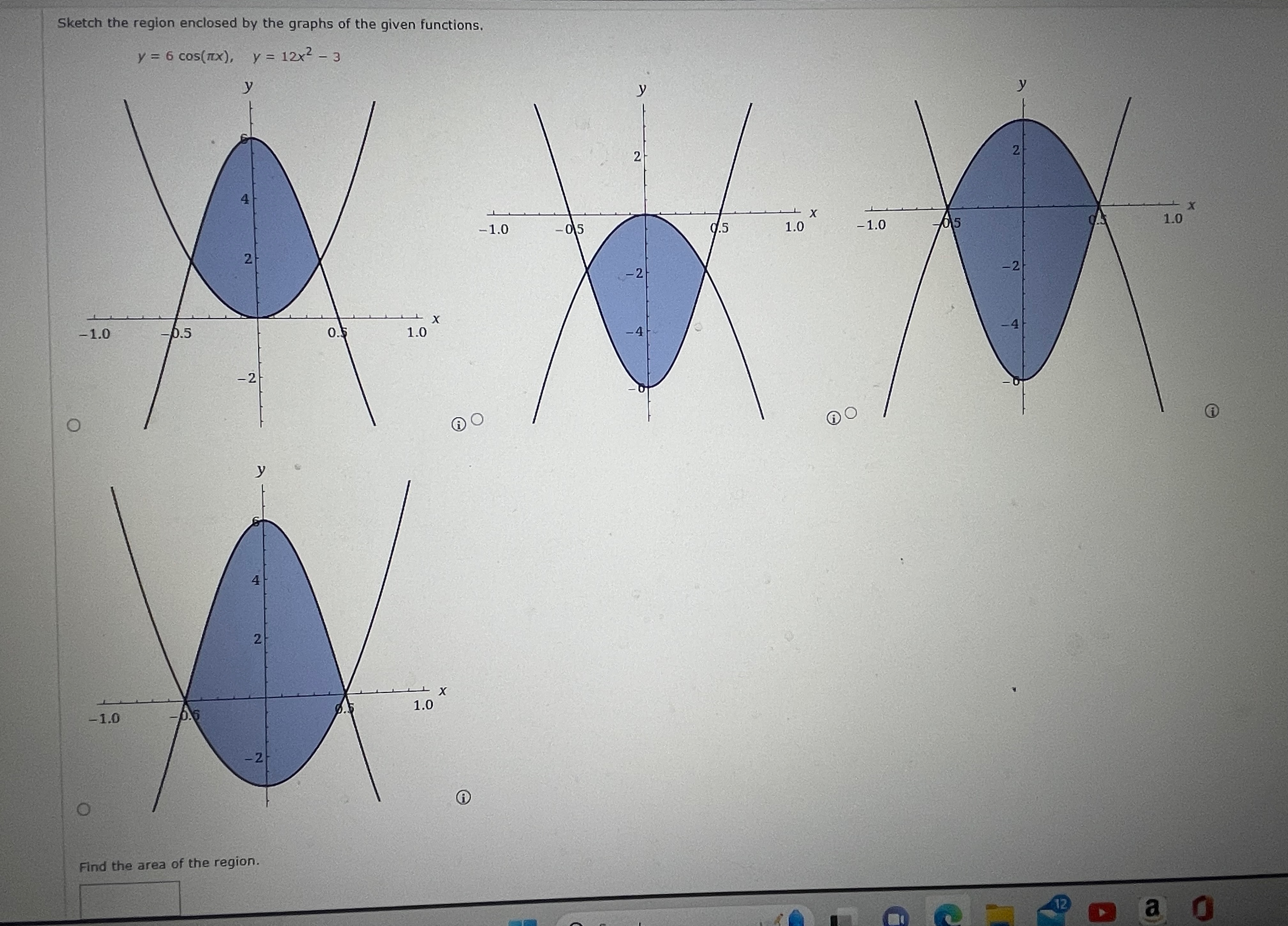 Solved Sketch the region enclosed by the graphs of the given | Chegg.com