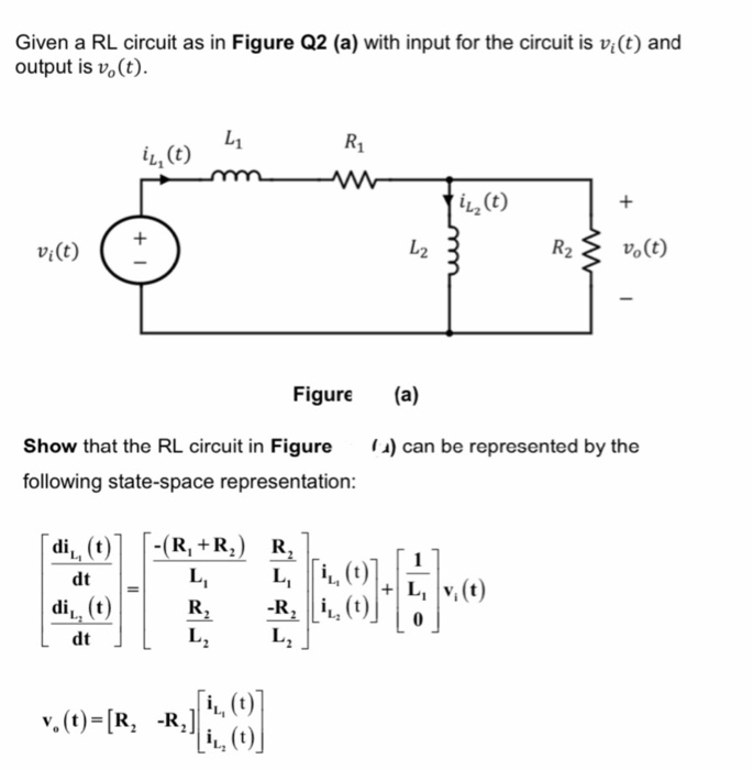 Solved Given a RL circuit as in Figure Q2 (a) with input for | Chegg.com