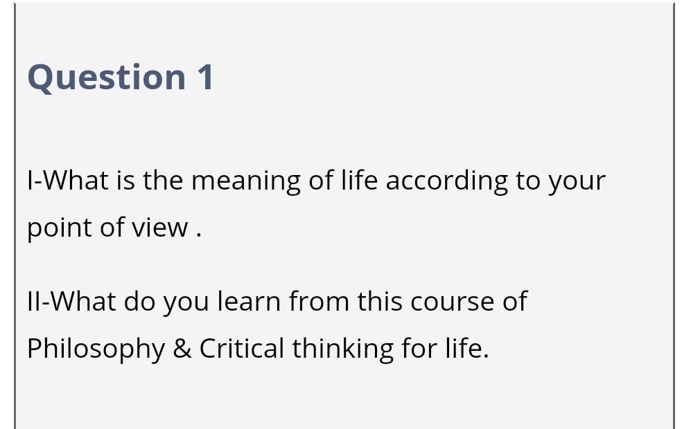 self-assessment-on-meaning-of-life-write-your-point-chegg