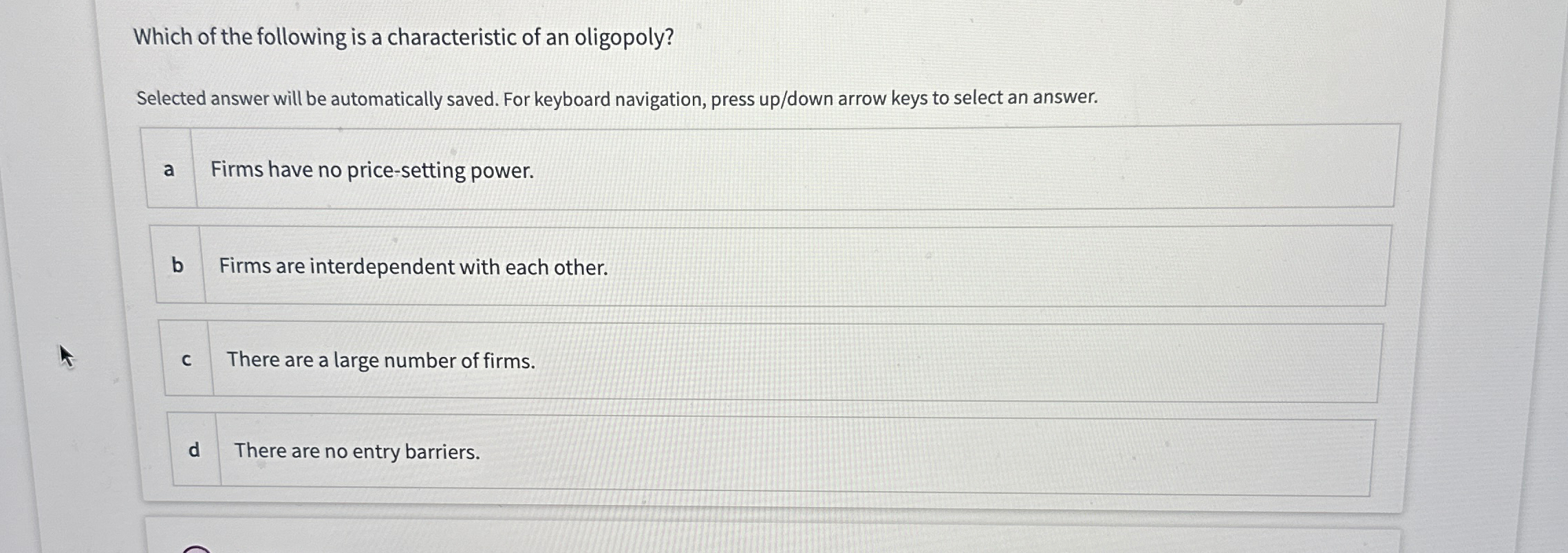 Solved Which of the following is a characteristic of an | Chegg.com