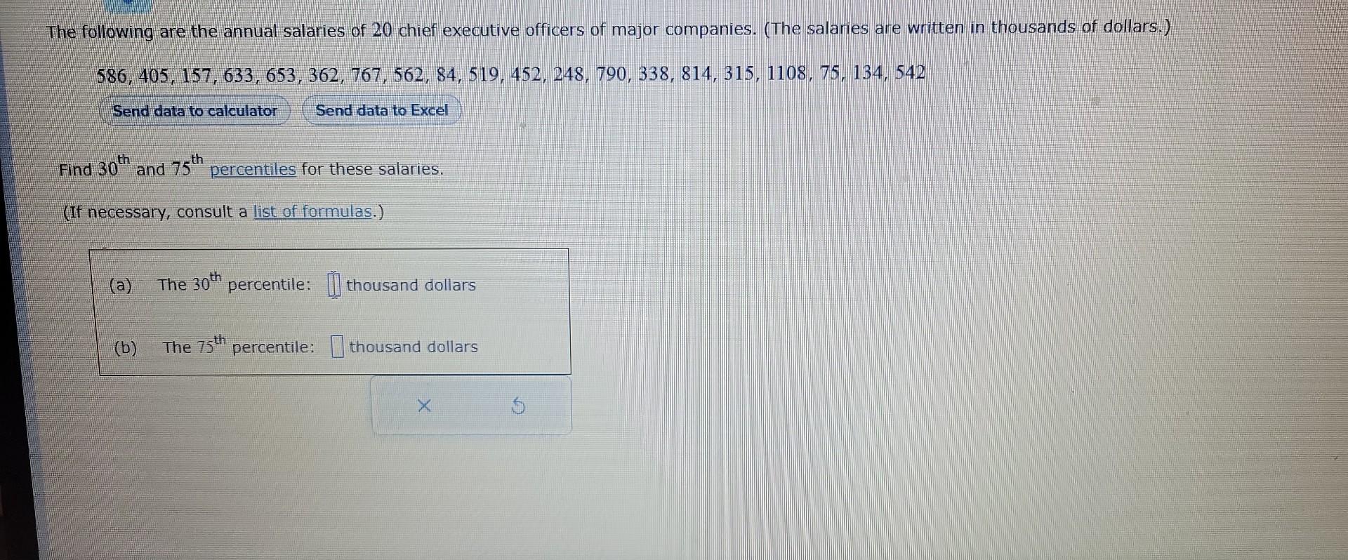 Solved The following are the annual salaries of 20 chief | Chegg.com