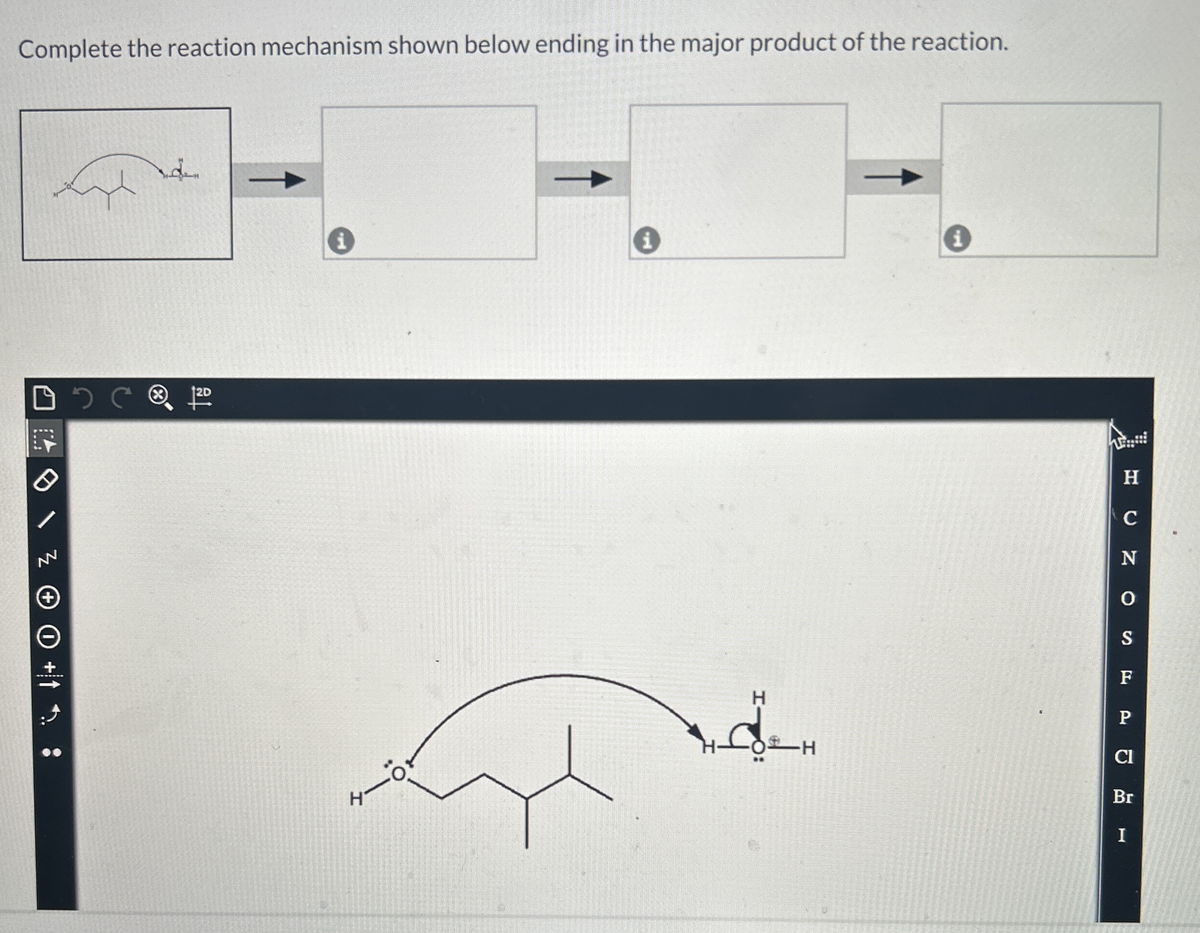 Solved Ehter Reaction Mechanism: Complete the reaction | Chegg.com