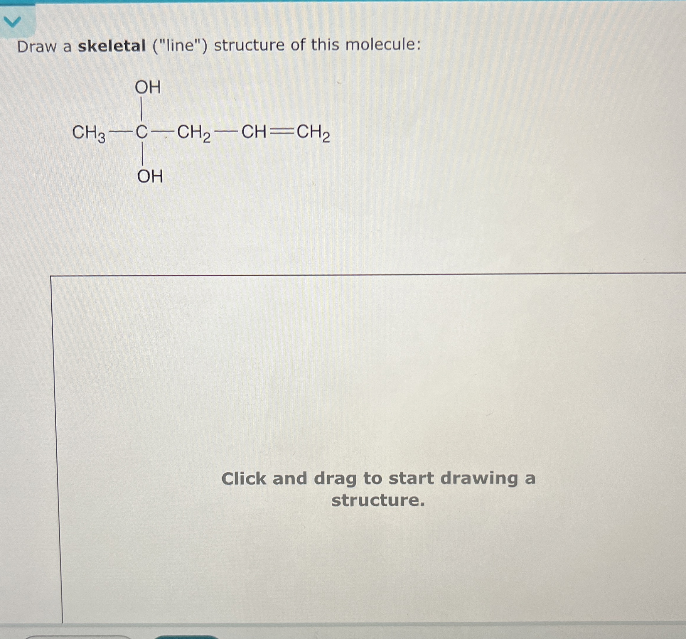 Solved Draw a skeletal ("line") ﻿structure of this | Chegg.com
