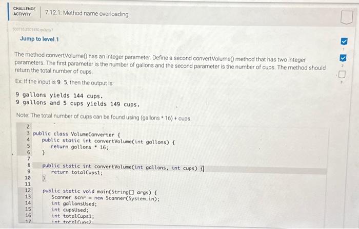 Solved in java!!! CHALLENGE ACTIVITY 500110.3501450.qx3zqy7 | Chegg.com