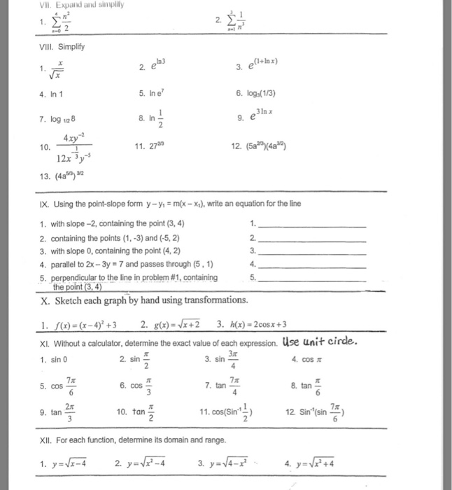 Solved Vii Expand And Simplily Viii Simplify 2 Plans 3 Chegg Com