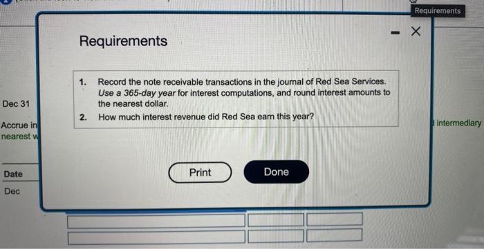 Solved Review the following note receivable transactions in | Chegg.com