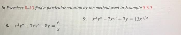 Solved In Exercises 1-6 find a particular solution by the | Chegg.com