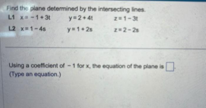 Solved Find The Equation For The Plane Through P0 −1 −9 −2