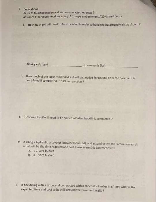 Solved Refer to foundation plan and sections on attached | Chegg.com