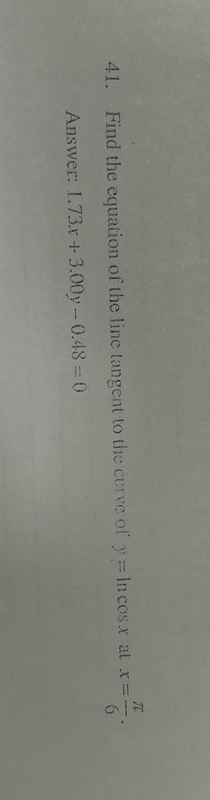 Solved Find the equation of the line tangent to the curve of | Chegg.com
