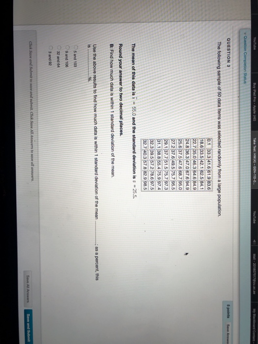 Solved Question Completion Status: 5 points Save As. | Chegg.com
