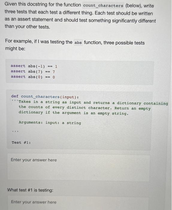 Solved Given this docstring for the function | Chegg.com