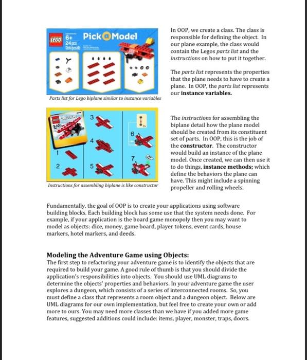 Solved 1 of 7 Homework 5: Adventure Game - Object Oriented | Chegg.com