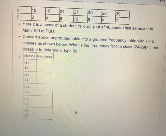 Solved 15 18 24 36 27 30 39 12 Here X Is A Score Of Stu Solved 15 18 24 36 27 30 39 12 Here X